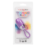 Turbo Buzz Bullet With Removable Silicone Sleeve - Purple-Vibrators-CalExotics-Andy's Adult World