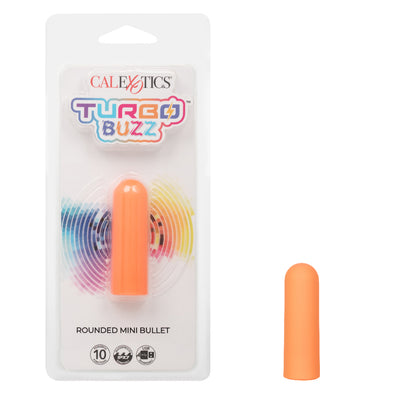 Turbo Buzz Rounded Mini Bullet - Orange-Vibrators-CalExotics-Andy's Adult World