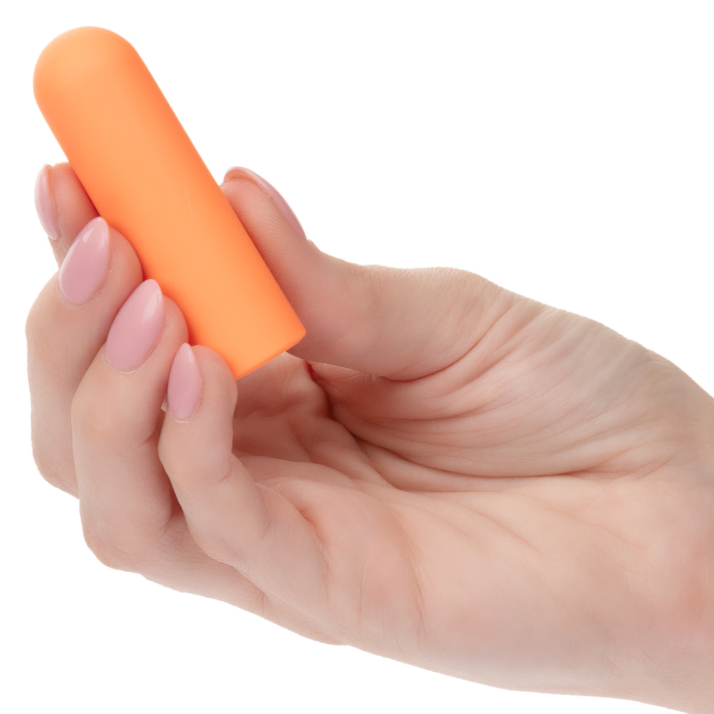 Turbo Buzz Rounded Mini Bullet - Orange-Vibrators-CalExotics-Andy's Adult World