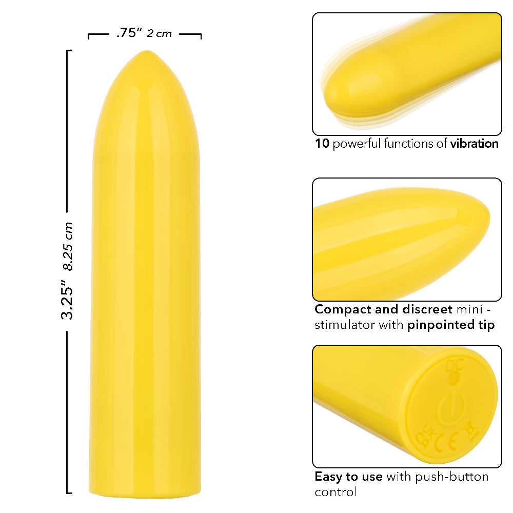 Turbo Buzz Classic Bullet - Yellow-Vibrators-CalExotics-Andy's Adult World