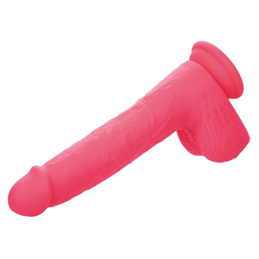 Rechargeable Rumbling and Thrusting Silicone Studs - Pink-Dildos & Dongs-CalExotics-Andy's Adult World