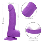 Neon Silicone Studs 6 Inch - Purple-Dildos & Dongs-CalExotics-Andy's Adult World