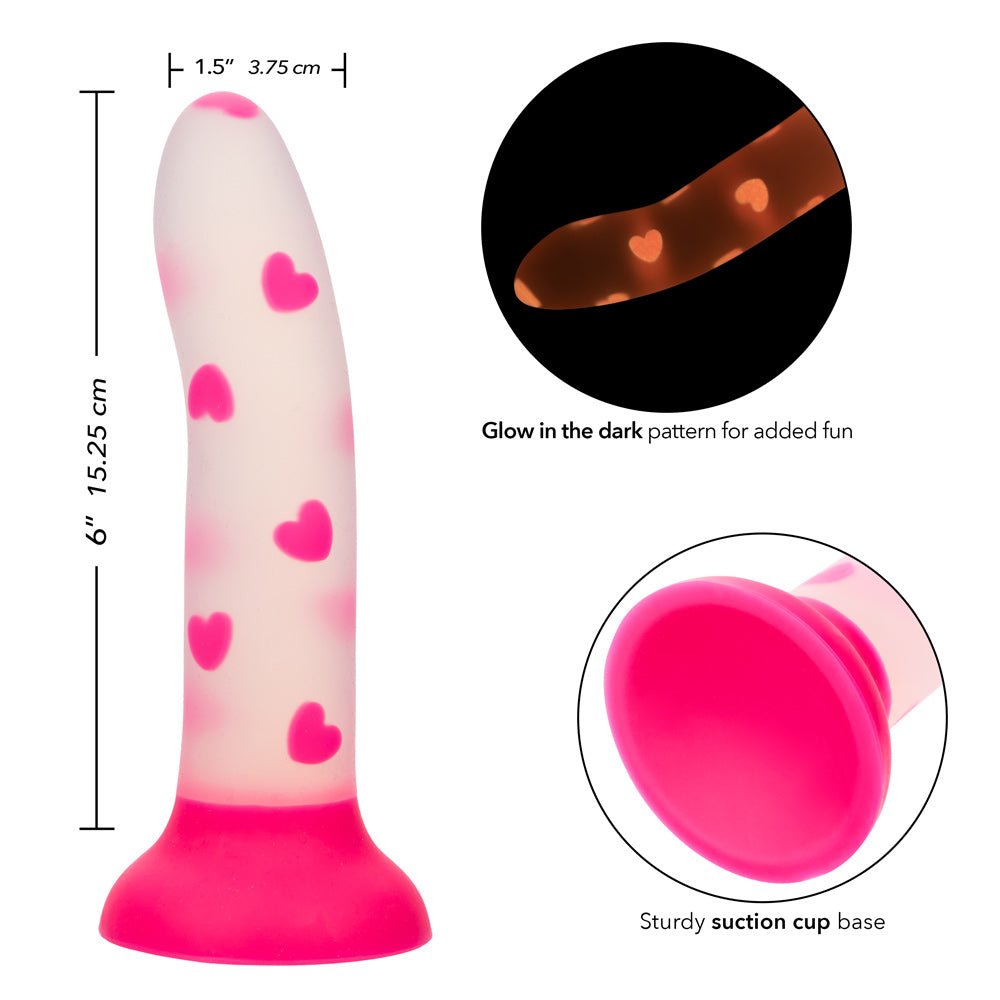 Glow Stick Heart - Pink-Dildos & Dongs-CalExotics-Andy's Adult World