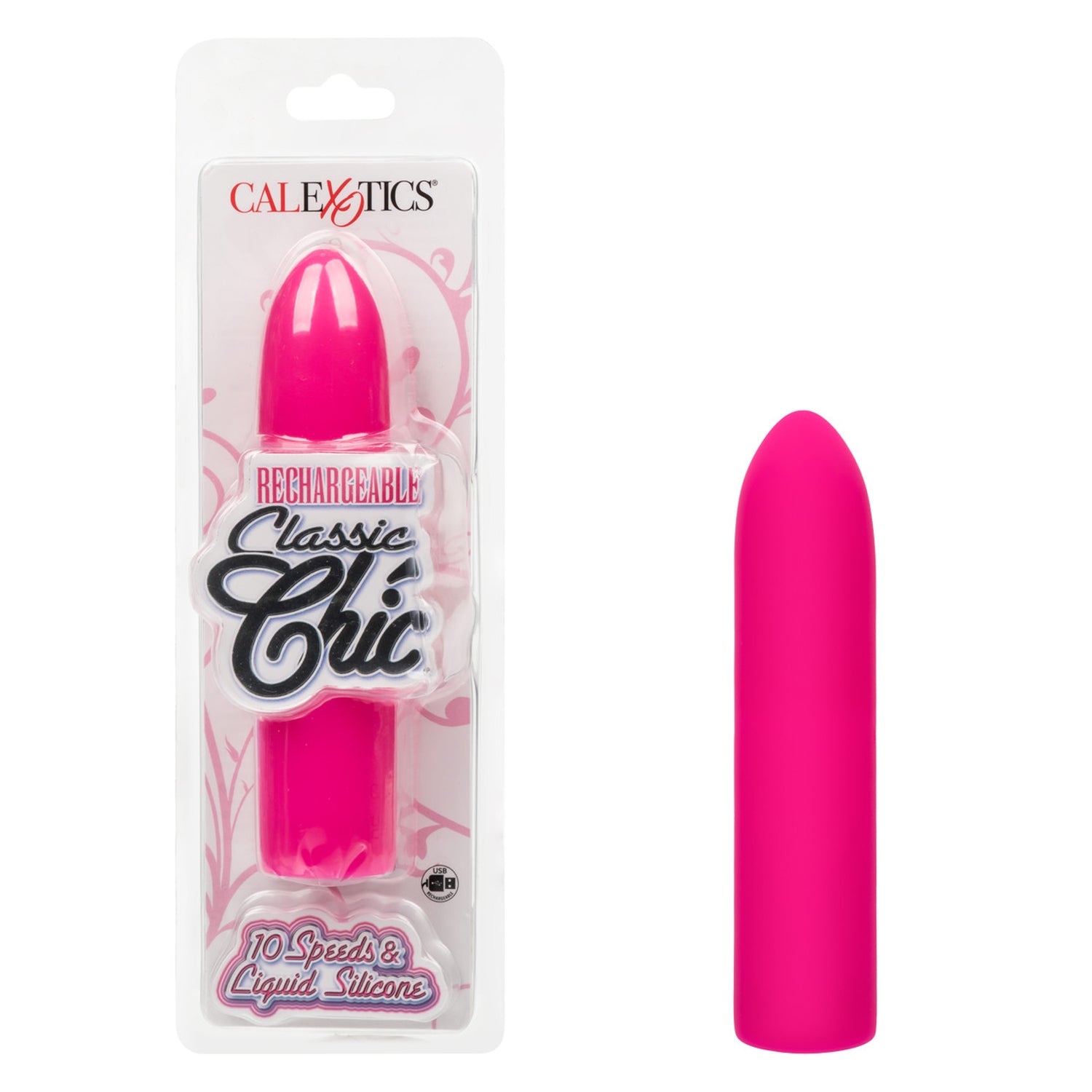 Rechargeable Classic Chic Mini - Pink-Vibrators-CalExotics-Andy's Adult World