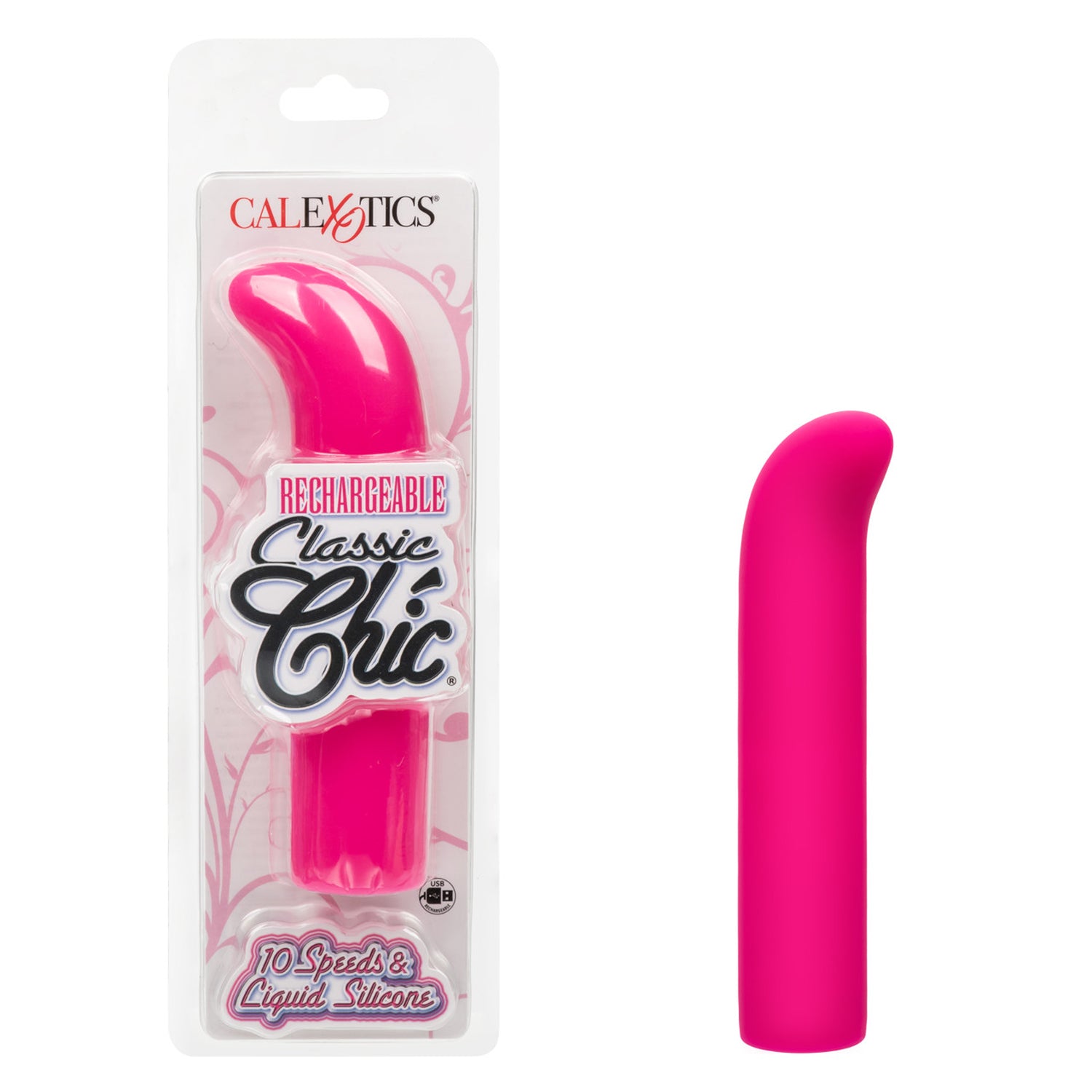 Rechargeable Classic Chic Mini “G” - Pink-Vibrators-CalExotics-Andy's Adult World