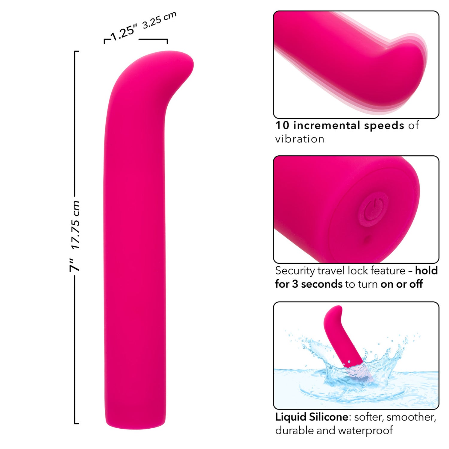 Rechargeable Classic Chic Standard "G" Vibrator - Pink-Vibrators-CalExotics-Andy's Adult World