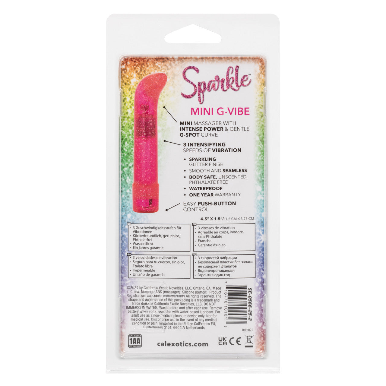 Sparkle Mini G-Vibe - Pink-Vibrators-CalExotics-Andy's Adult World