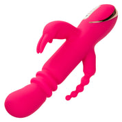 Jack Rabbit Signature Heated Silicone Triple Fantasy Rabbit - Pink-Vibrators-CalExotics-Andy's Adult World