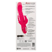 Jack Rabbit Signature Heated Silicone Triple Fantasy Rabbit - Pink-Vibrators-CalExotics-Andy's Adult World