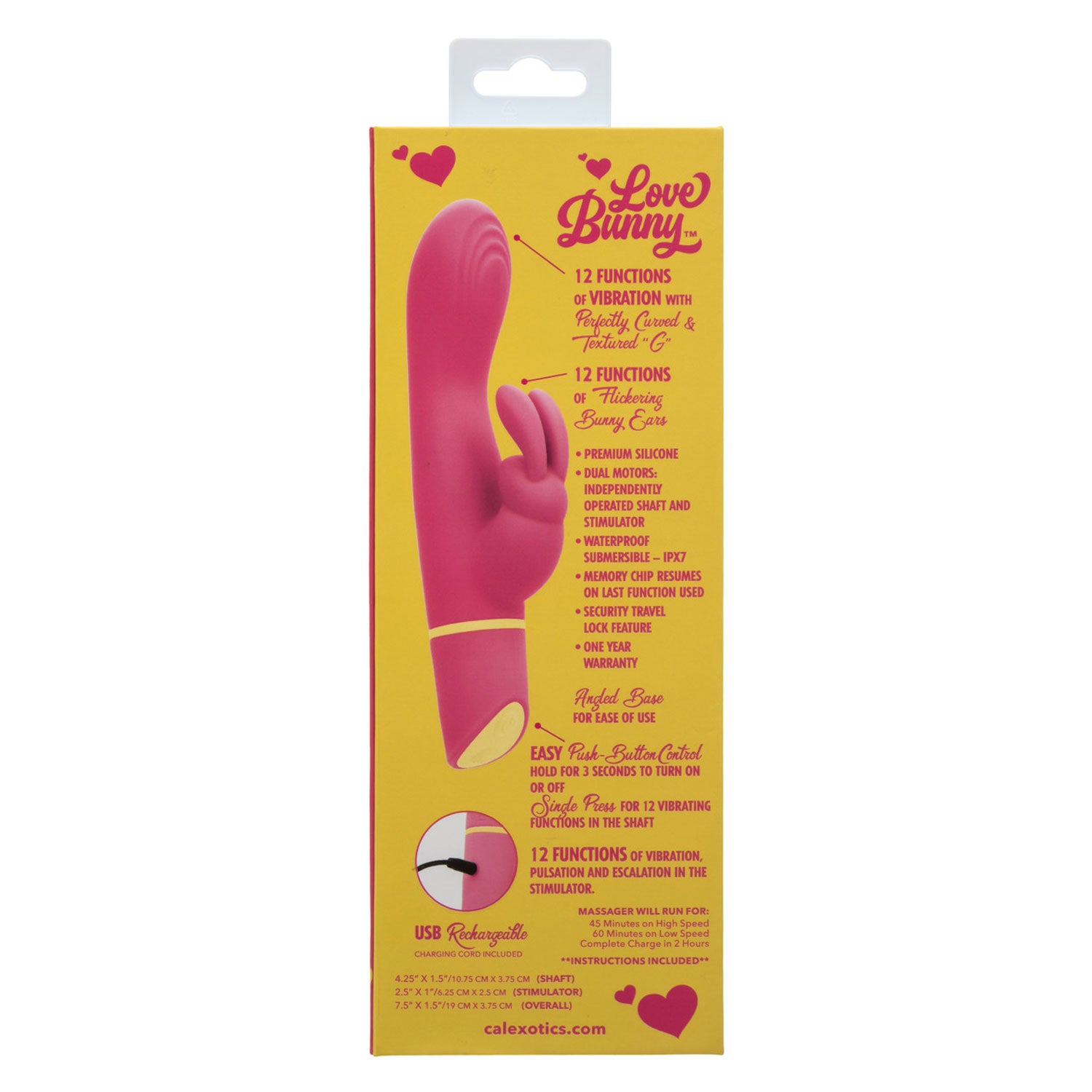 Love Bunny Vibrating "G" Bunny - Pink-Vibrators-CalExotics-Andy's Adult World