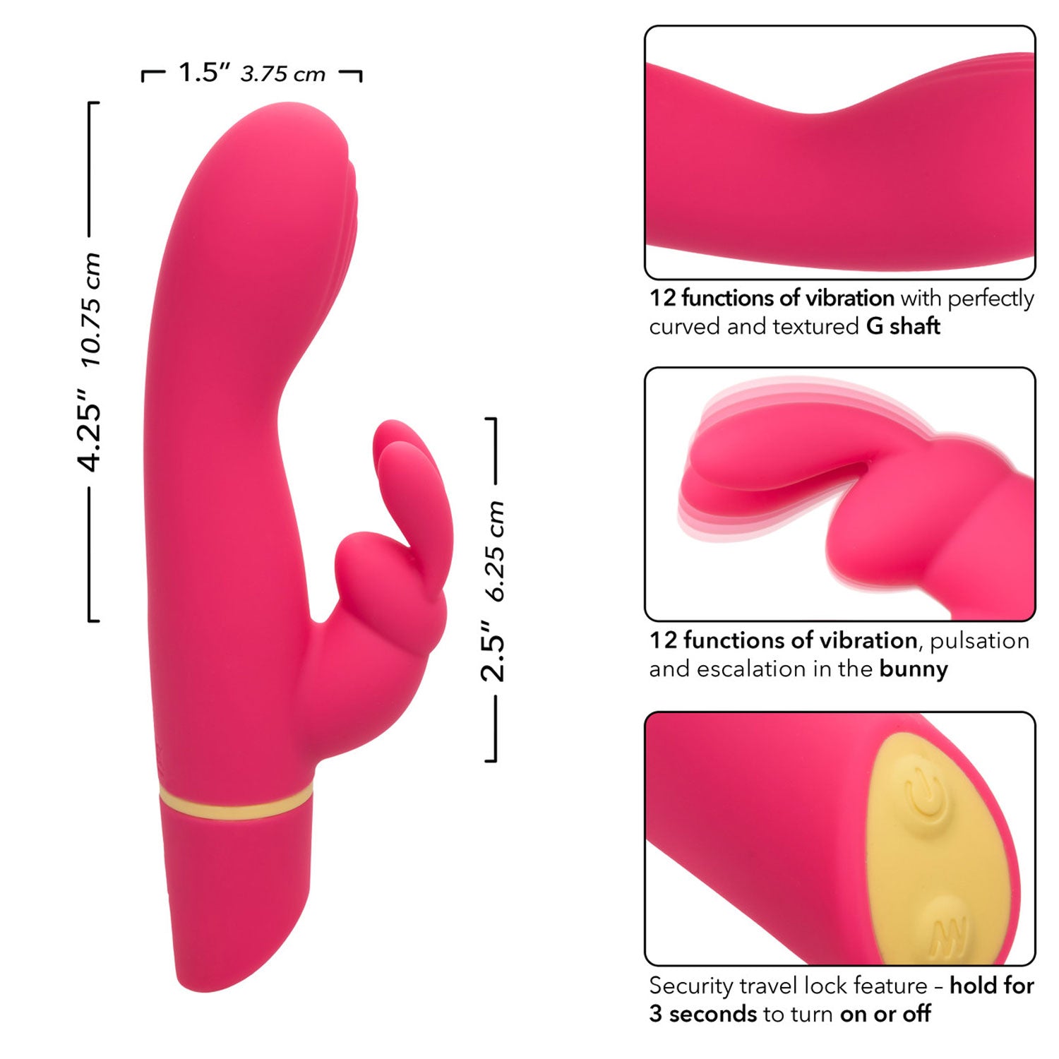 Love Bunny Vibrating "G" Bunny - Pink-Vibrators-CalExotics-Andy's Adult World