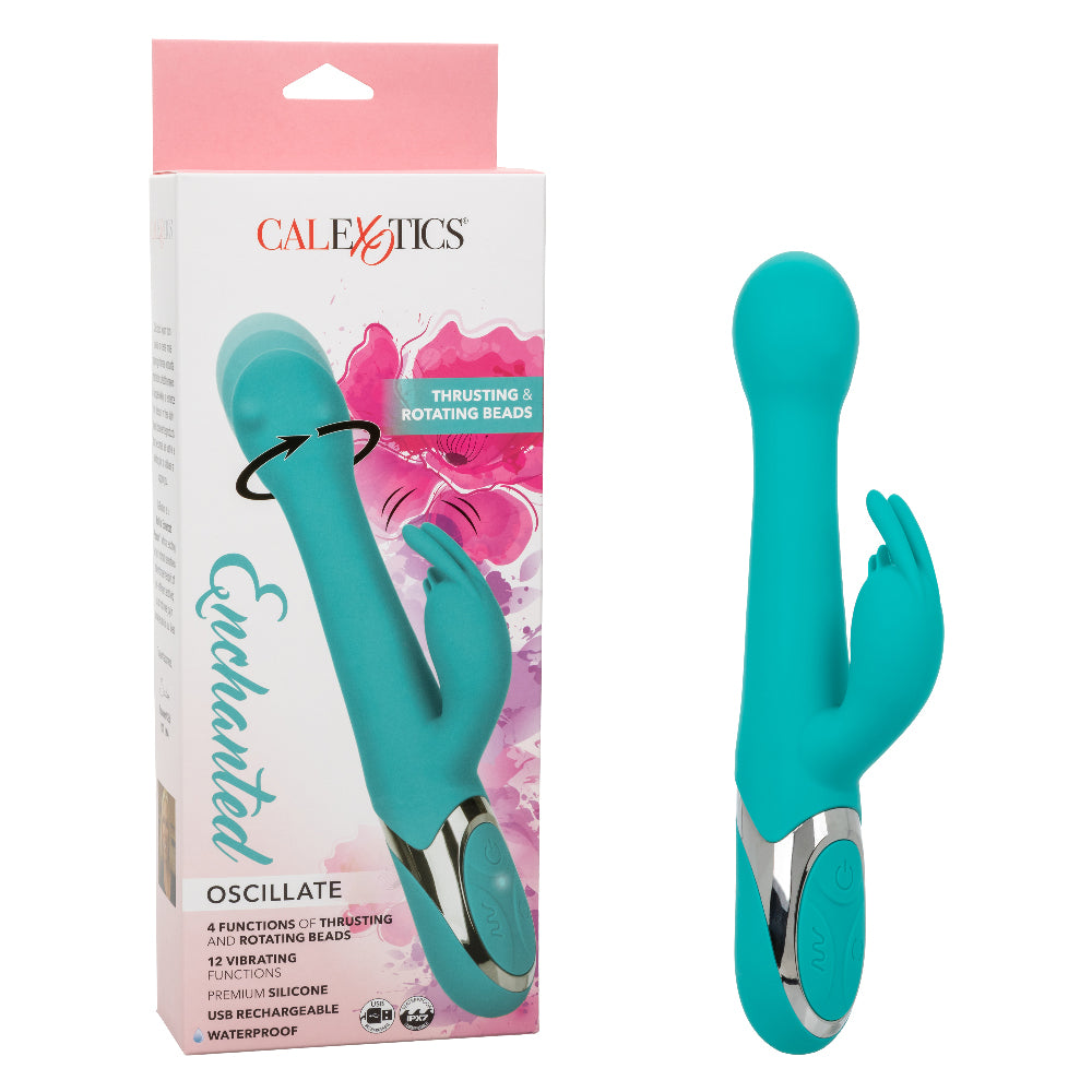 Enchanted Oscillate - Turquoise-Vibrators-CalExotics-Andy's Adult World