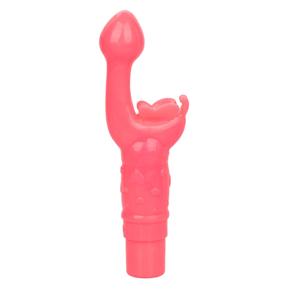 Rechargeable Butterfly Kiss - Pink-Vibrators-CalExotics-Andy's Adult World