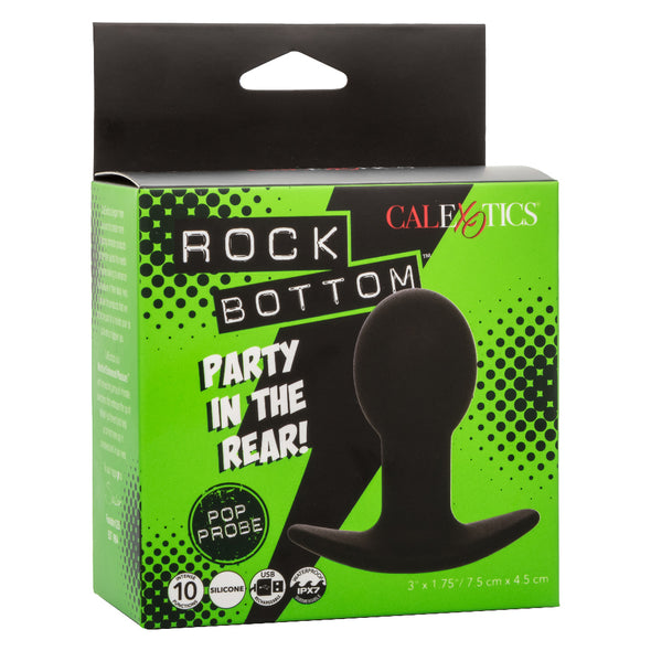 Rock Bottom Pop Probe - Black-Anal Toys & Stimulators-CalExotics-Andy's Adult World