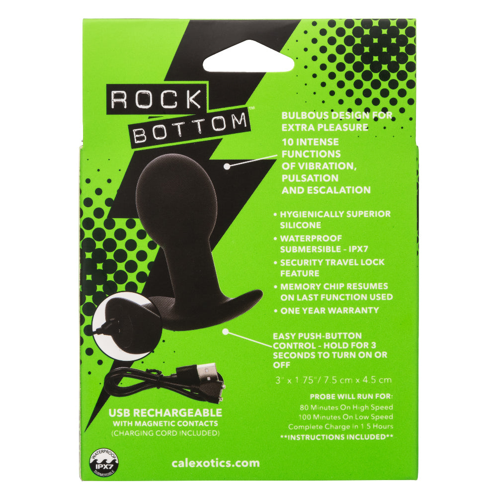 Rock Bottom Pop Probe - Black-Anal Toys & Stimulators-CalExotics-Andy's Adult World