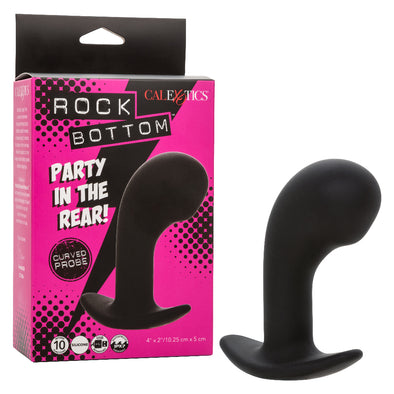 Rock Bottom Curved Probe - Black-Anal Toys & Stimulators-CalExotics-Andy's Adult World