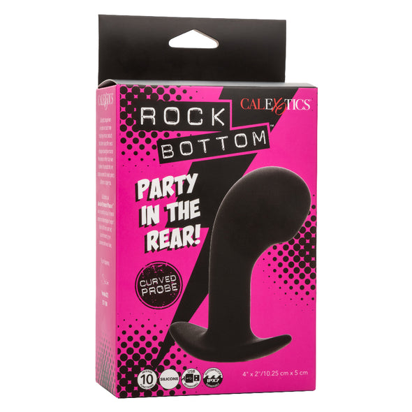 Rock Bottom Curved Probe - Black-Anal Toys & Stimulators-CalExotics-Andy's Adult World