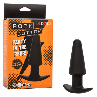 Rock Bottom Tapered Probe - Black-Anal Toys & Stimulators-CalExotics-Andy's Adult World