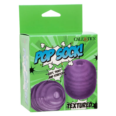 Pop Sock Textured - Purple-Masturbation Aids for Males-CalExotics-Andy's Adult World