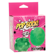 Pop Sock Textured - Green-Masturbation Aids for Males-CalExotics-Andy's Adult World