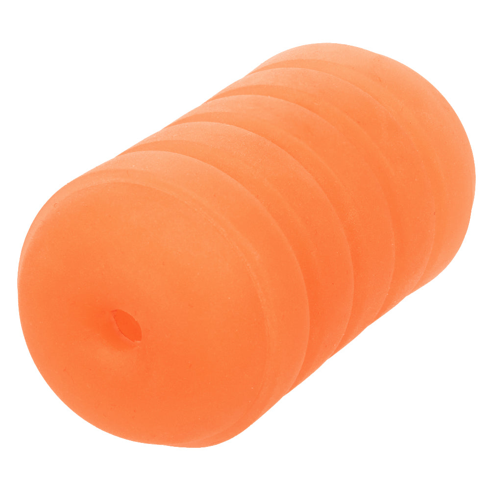 Pop Sock Ribbed - Orange-Masturbation Aids for Males-CalExotics-Andy's Adult World