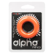 Alpha Liquid Silicone Prolong Large Ring - Orange-Cockrings-CalExotics-Andy's Adult World