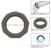 Alpha Liquid Silicone Prolong Prismatic Ring - Gray-Cockrings-CalExotics-Andy's Adult World