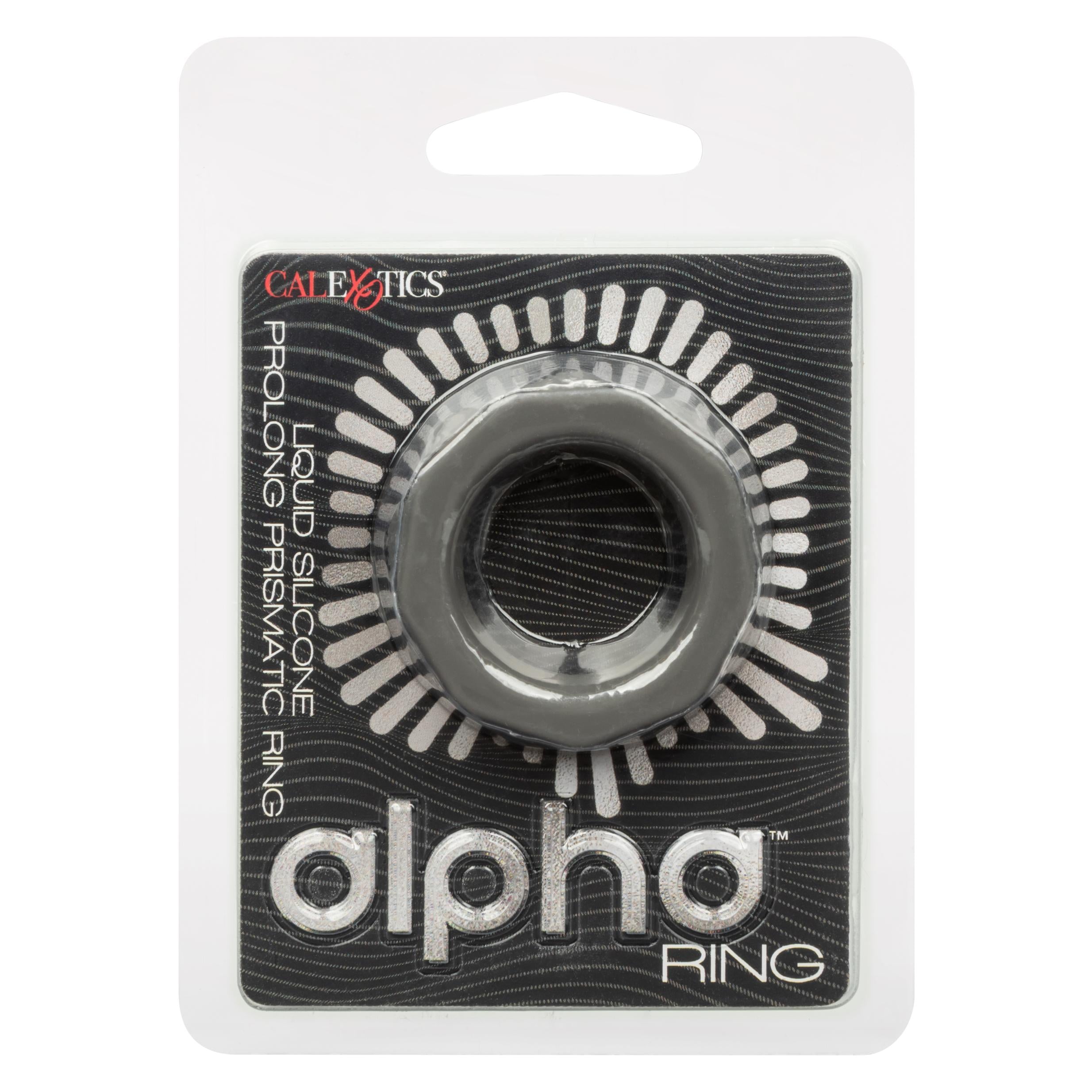 Alpha Liquid Silicone Prolong Prismatic Ring - Gray-Cockrings-CalExotics-Andy's Adult World