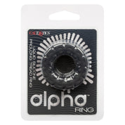 Alpha Liquid Silicone Prolong Tread Ring - Black-Cockrings-CalExotics-Andy's Adult World