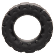 Alpha Liquid Silicone Prolong Tread Ring - Black-Cockrings-CalExotics-Andy's Adult World