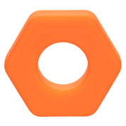 Alpha Liquid Silicone Prolong Sexagon Ring - Orange-Cockrings-CalExotics-Andy's Adult World