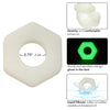 Alpha Glow-in-the-Dark Liquid Silicone Prolong Sexagon Ring - White-Cockrings-CalExotics-Andy's Adult World