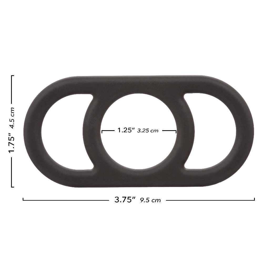 Alpha Liquid Silicone Commander Ring - Black-Cockrings-CalExotics-Andy's Adult World