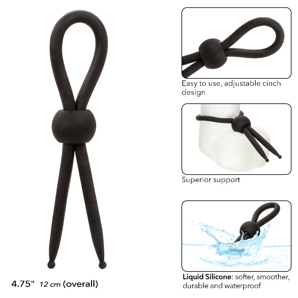 Alpha Liquid Silicone Lasso - Black-Cockrings-CalExotics-Andy's Adult World