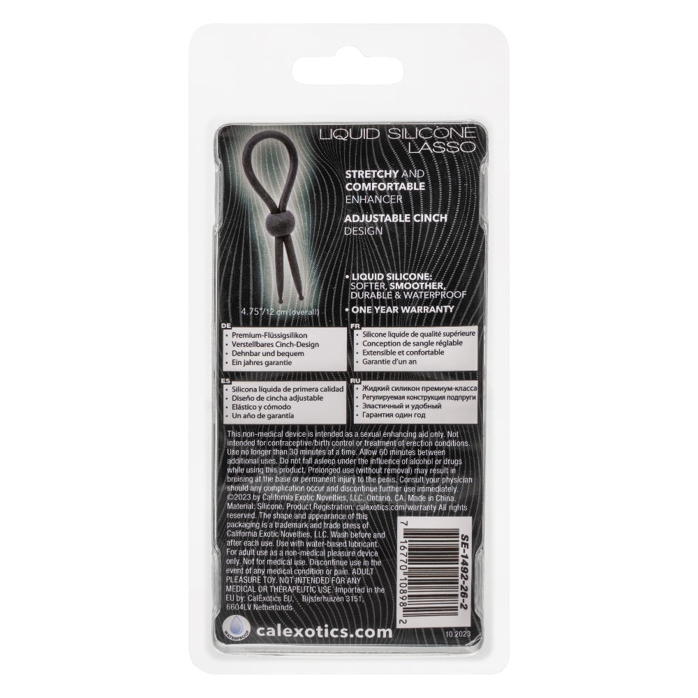 Alpha Liquid Silicone Lasso - Black-Cockrings-CalExotics-Andy's Adult World