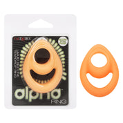 Alpha Glow-in-the-Dark Liquid Silicone Teardrop Ring - Orange-Cockrings-CalExotics-Andy's Adult World