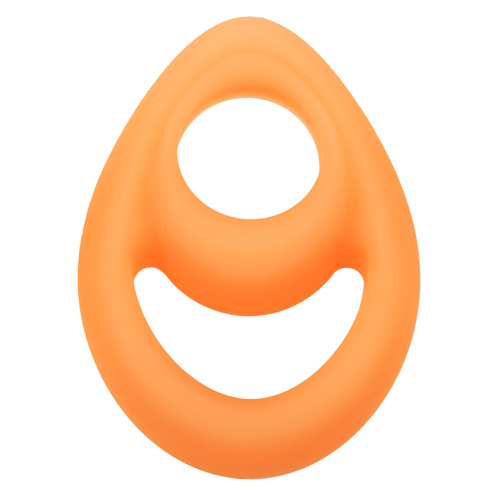 Alpha Glow-in-the-Dark Liquid Silicone Teardrop Ring - Orange-Cockrings-CalExotics-Andy's Adult World