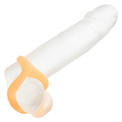 Alpha Glow-in-the-Dark Liquid Silicone Teardrop Ring - Orange-Cockrings-CalExotics-Andy's Adult World