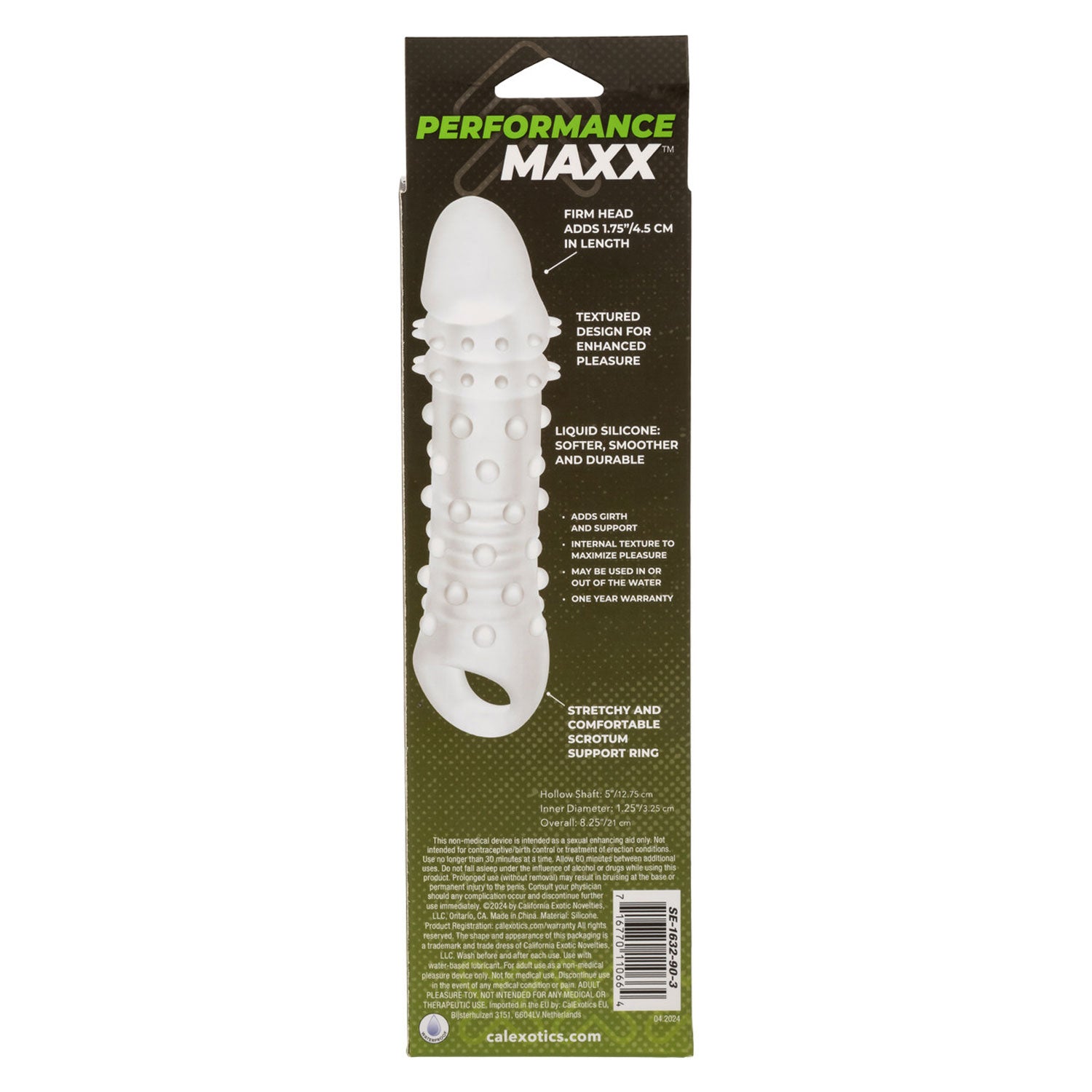 Performance Maxx Liquid Silicone Adonis - Clear-Penis Extension & Sleeves-CalExotics-Andy's Adult World