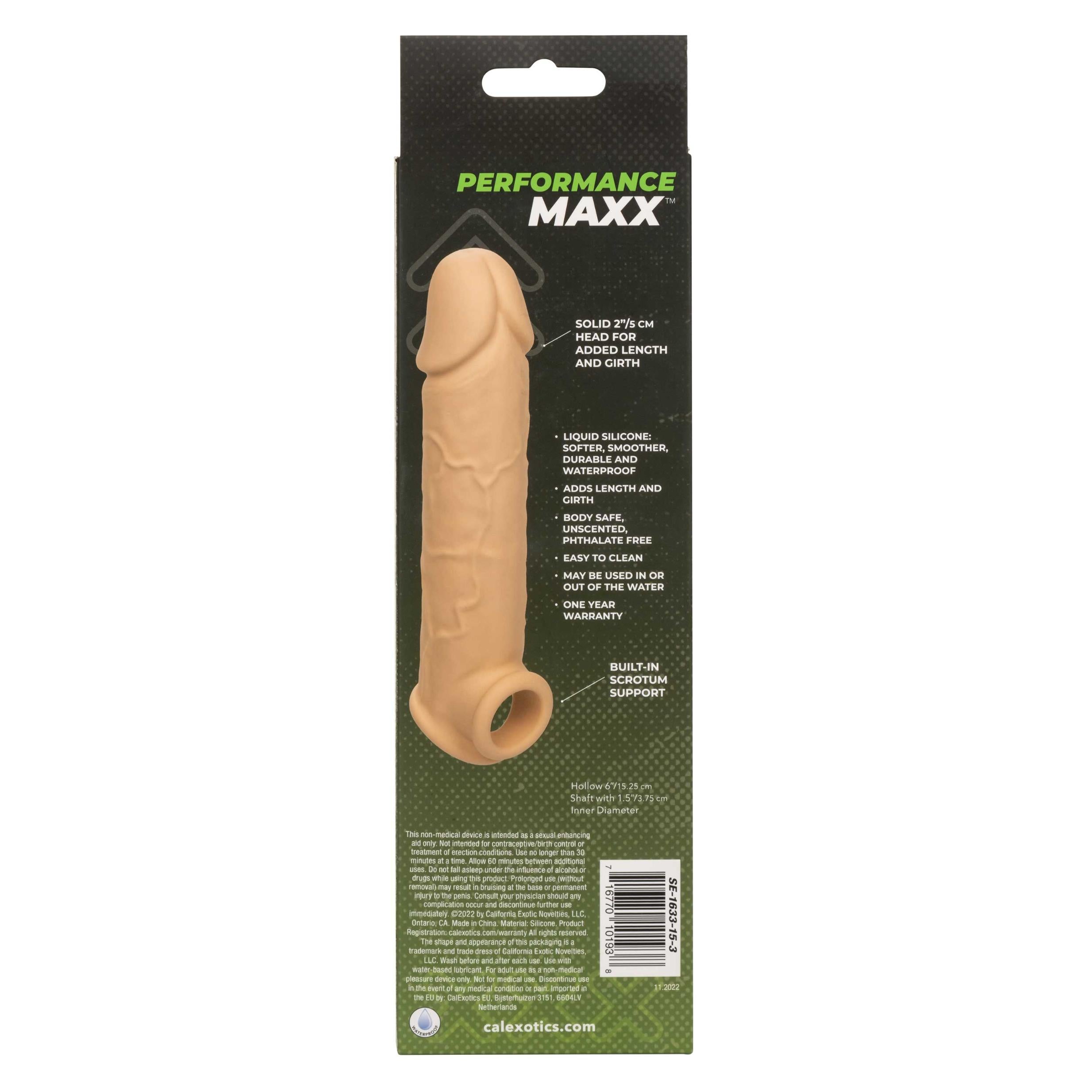 Performance Maxx Life-Like Extension 8 Inch - Ivory-Penis Extension & Sleeves-CalExotics-Andy's Adult World