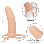 Performance Maxx Rechargeable Thick Dual Penetrator - Ivory-Penis Extension & Sleeves-CalExotics-Andy's Adult World