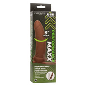 Performance Maxx Rechargeable Thick Dual Penetrator - Brown-Penis Extension & Sleeves-CalExotics-Andy's Adult World