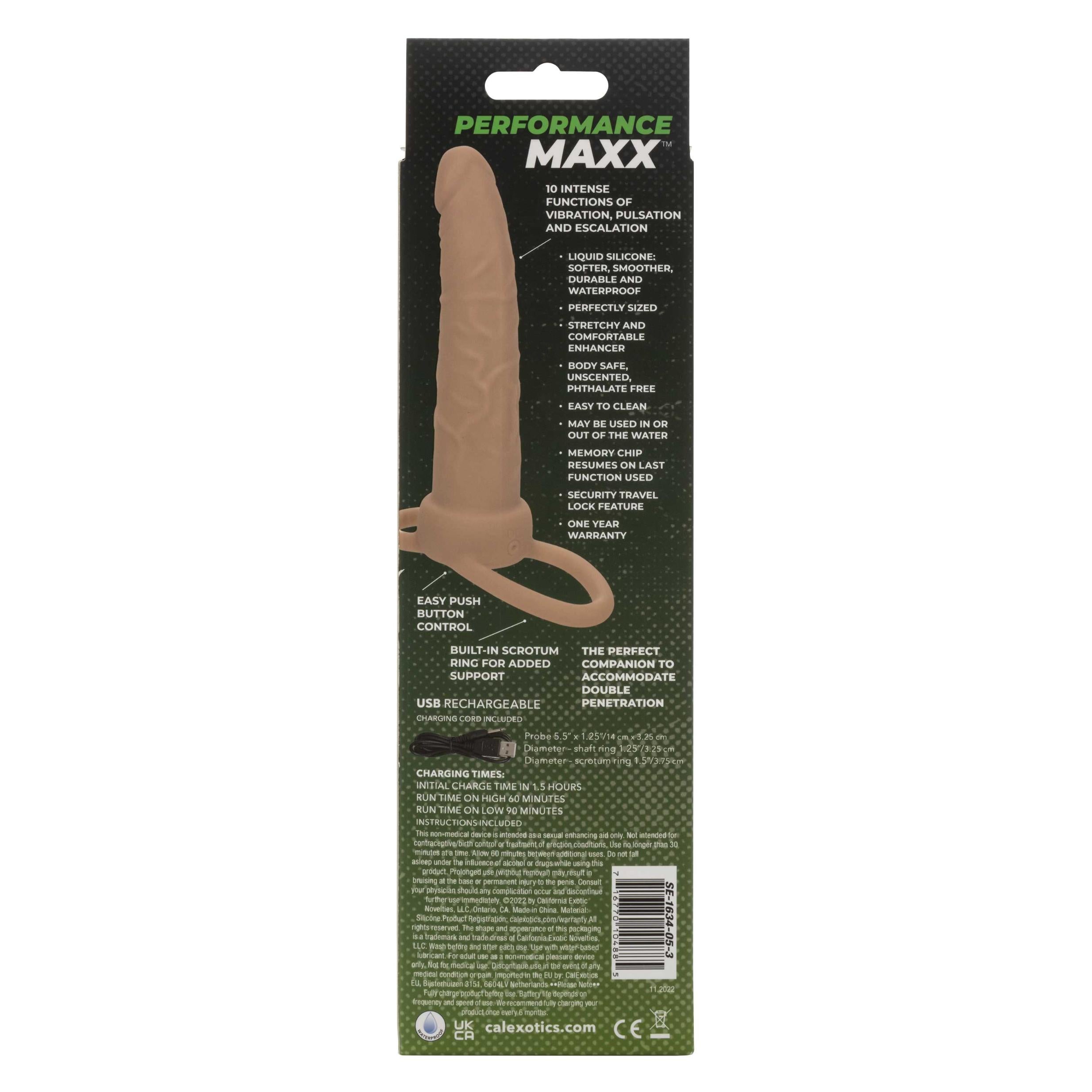 Performance Maxx Rechargeable Dual Penetrator - Ivory-Penis Extension & Sleeves-CalExotics-Andy's Adult World