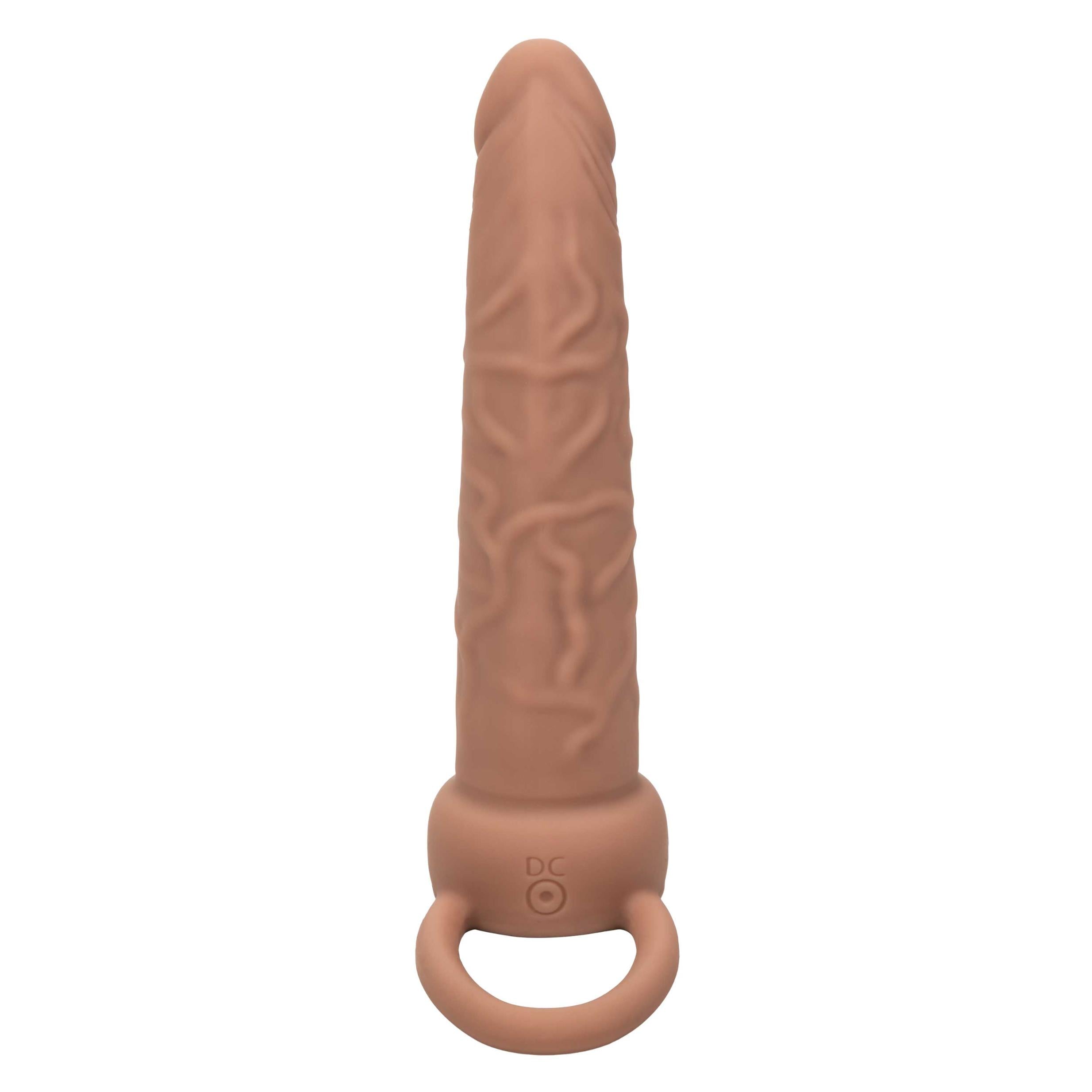 Performance Maxx Rechargeable Dual Penetrator - Brown-Penis Extension & Sleeves-CalExotics-Andy's Adult World