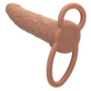 Performance Maxx Rechargeable Dual Penetrator - Brown-Penis Extension & Sleeves-CalExotics-Andy's Adult World