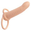 Performance Maxx Rechargeable Ribbed Dual Penetrator - Ivory-Penis Extension & Sleeves-CalExotics-Andy's Adult World
