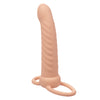 Performance Maxx Rechargeable Ribbed Dual Penetrator - Ivory-Penis Extension & Sleeves-CalExotics-Andy's Adult World