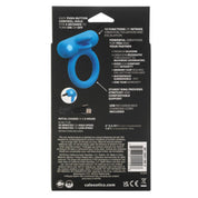 Silicone Rechargeable Double Trouble - Blue-Cockrings-CalExotics-Andy's Adult World