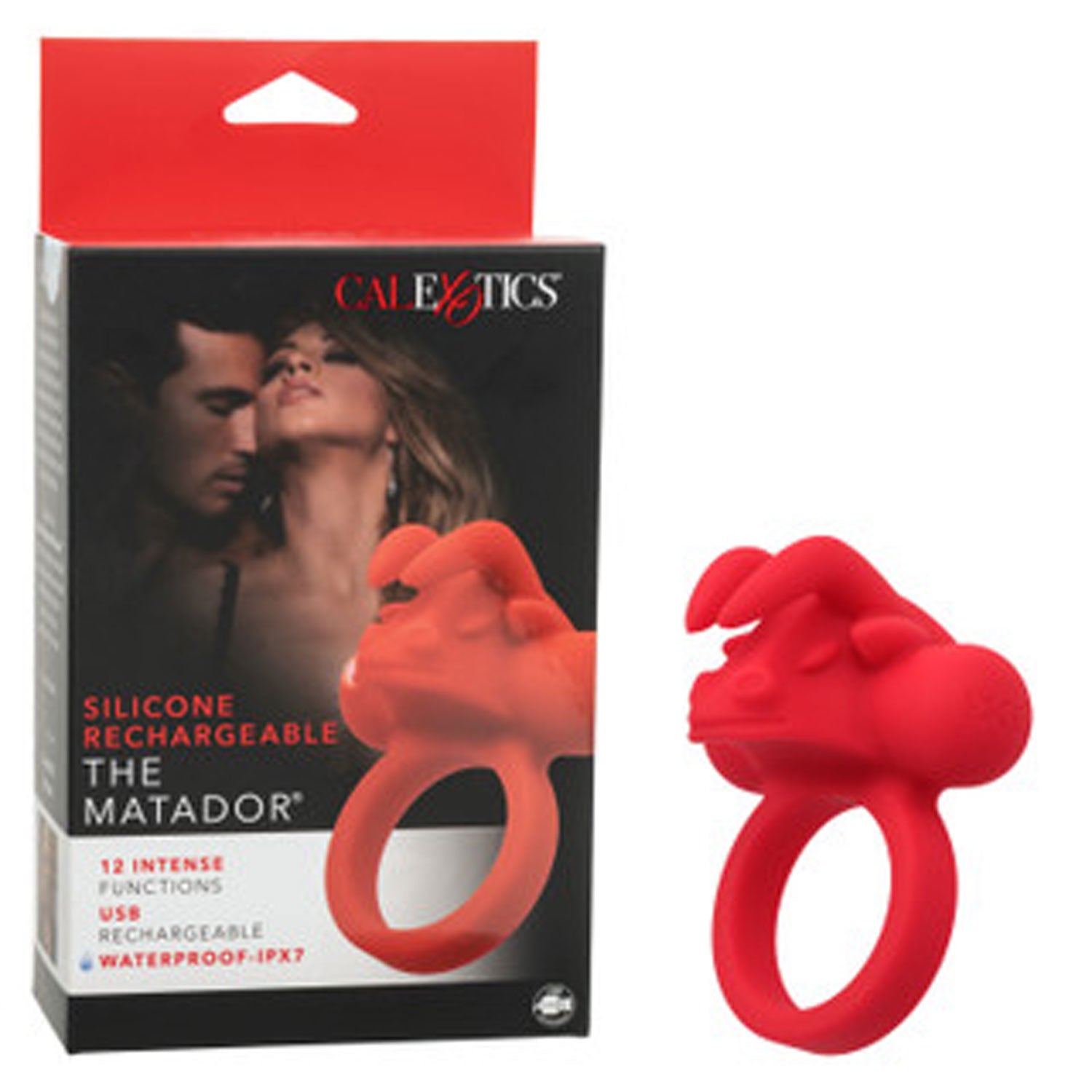 Silicone Rechargeable the Matador - Red-Cockrings-CalExotics-Andy's Adult World