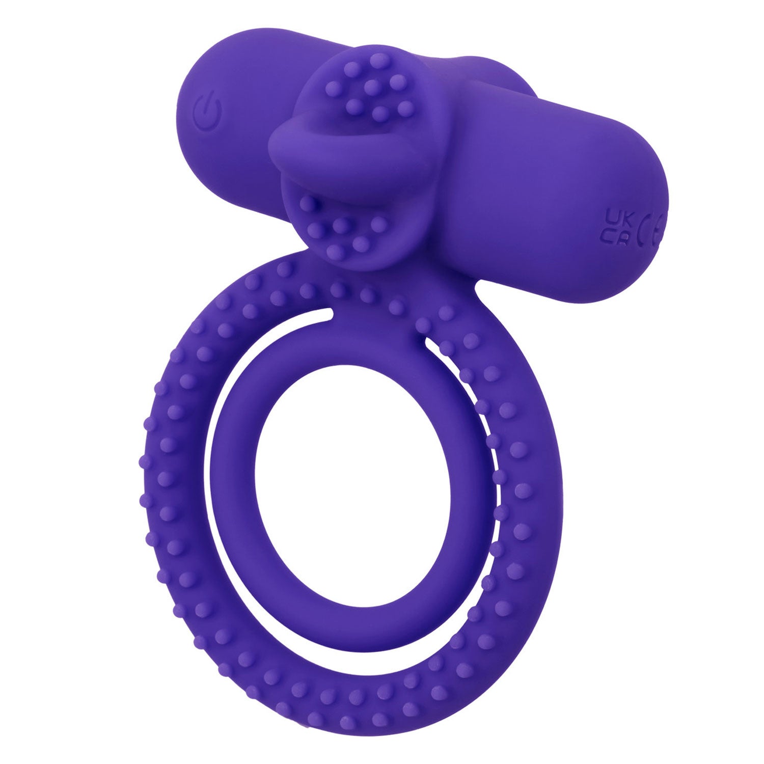 Silicone Rechargeable Dual Climaxer - Purple-Cockrings-CalExotics-Andy's Adult World